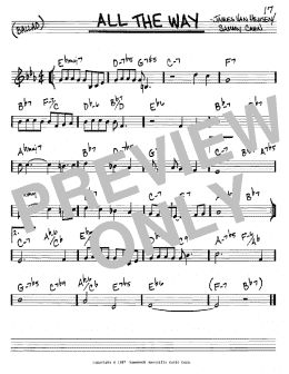 page one of All The Way (Real Book – Melody & Chords – C Instruments)