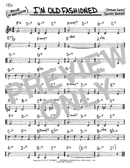 page one of I'm Old Fashioned (Real Book – Melody & Chords – C Instruments)