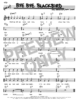 page one of Bye Bye Blackbird (Real Book – Melody, Lyrics & Chords)