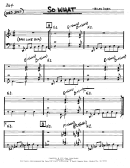 page one of So What (Real Book – Melody & Chords – C Instruments)