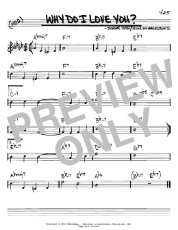 page one of Why Do I Love You? (Real Book – Melody & Chords – C Instruments)