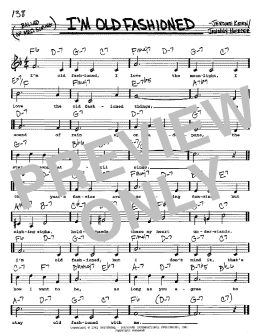 page one of I'm Old Fashioned (Real Book – Melody, Lyrics & Chords)