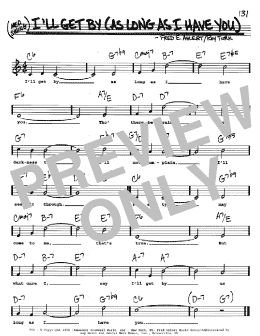 page one of I'll Get By (As Long As I Have You) (Real Book – Melody, Lyrics & Chords)