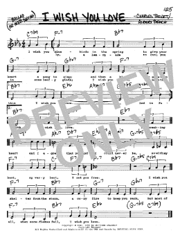 page one of I Wish You Love (Real Book – Melody, Lyrics & Chords)