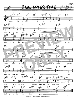 page one of Time After Time (Real Book – Melody, Lyrics & Chords)