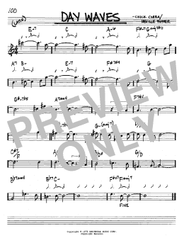 page one of Day Waves (Real Book – Melody & Chords – Bb Instruments)