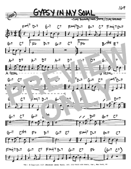 page one of Gypsy In My Soul (Real Book – Melody & Chords – Bb Instruments)