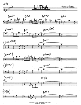 page one of Litha (Real Book – Melody & Chords – Bass Clef Instruments)