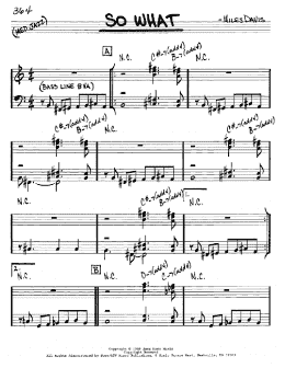 page one of So What (Real Book – Melody & Chords – Eb Instruments)