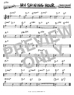 page one of My Shining Hour (Real Book – Melody & Chords – Eb Instruments)