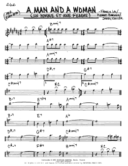 page one of A Man And A Woman (Un Homme Et Une Femme) (Real Book – Melody & Chords – Eb Instruments)