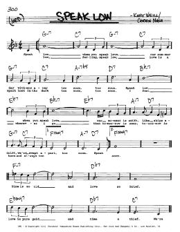 page one of Speak Low (Real Book – Melody, Lyrics & Chords)