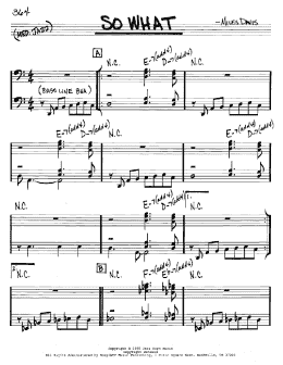 page one of So What (Real Book – Melody & Chords – Bass Clef Instruments)