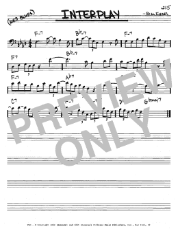 page one of Interplay (Real Book – Melody & Chords – Bass Clef Instruments)