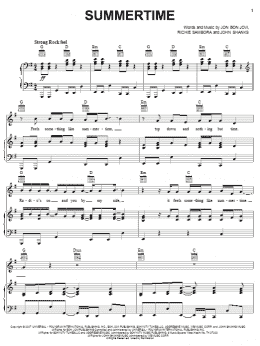 page one of Summertime (Piano, Vocal & Guitar Chords (Right-Hand Melody))