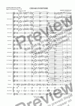 page one of Cedar Overture