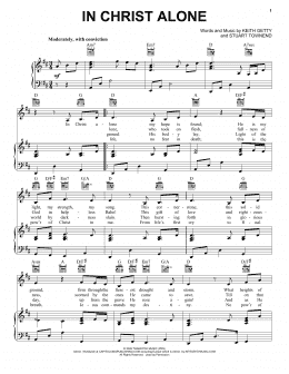 page one of In Christ Alone (Piano, Vocal & Guitar Chords (Right-Hand Melody))