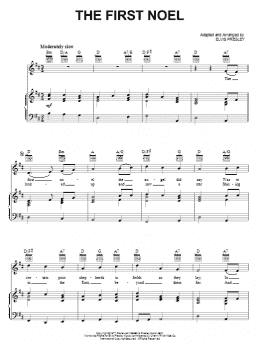 page one of The First Noel (Piano, Vocal & Guitar Chords (Right-Hand Melody))