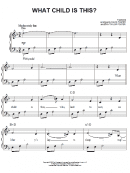 page one of What Child Is This? (Easy Piano)