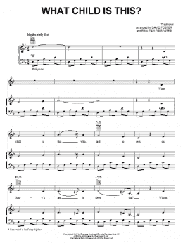 page one of What Child Is This? (Piano, Vocal & Guitar Chords (Right-Hand Melody))