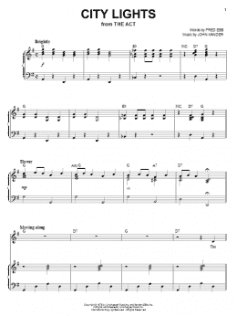 page one of City Lights (Piano & Vocal)