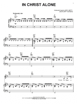 page one of In Christ Alone (Piano, Vocal & Guitar Chords (Right-Hand Melody))