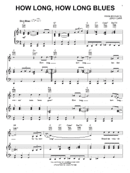 page one of How Long, How Long Blues (Piano, Vocal & Guitar Chords (Right-Hand Melody))