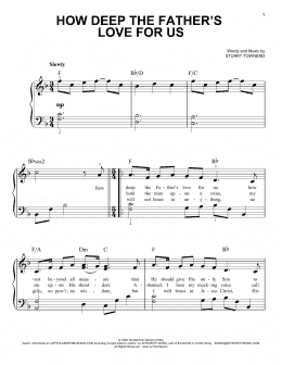 page one of How Deep The Father's Love For Us (Easy Piano)