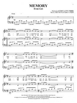 page one of Memory (from Cats) (Piano & Vocal)