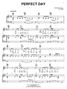 page one of Perfect Day (Piano, Vocal & Guitar Chords (Right-Hand Melody))