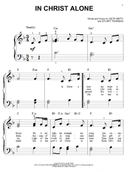 page one of In Christ Alone (Big Note Piano)