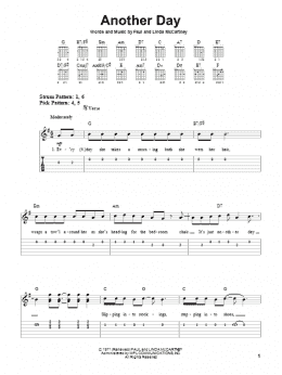 page one of Another Day (Easy Guitar Tab)