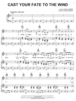 page one of Cast Your Fate To The Wind (Piano, Vocal & Guitar Chords (Right-Hand Melody))