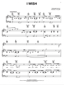 page one of I Wish (Piano, Vocal & Guitar Chords (Right-Hand Melody))