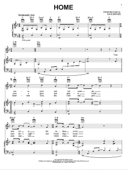 page one of Home (Piano, Vocal & Guitar Chords (Right-Hand Melody))