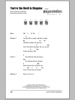 page one of You're The Devil In Disguise (Guitar Chords/Lyrics)