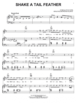 page one of Shake A Tail Feather (Piano, Vocal & Guitar Chords (Right-Hand Melody))