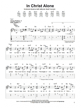 page one of In Christ Alone (Easy Guitar Tab)