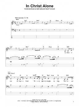 page one of In Christ Alone (Bass Guitar Tab)