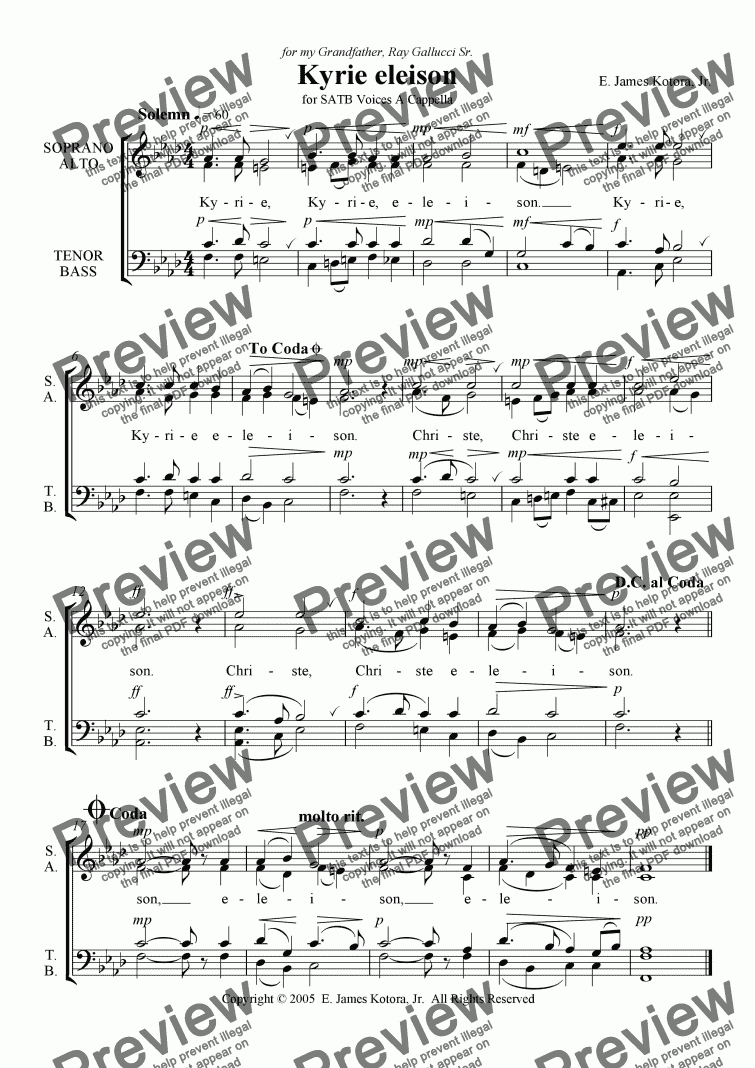 Kyrie eleison Download Sheet Music PDF file