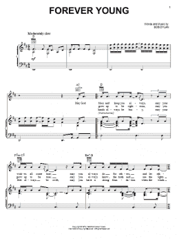 page one of Forever Young (Piano, Vocal & Guitar Chords (Right-Hand Melody))