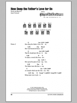 page one of How Deep The Father's Love For Us (Guitar Chords/Lyrics)