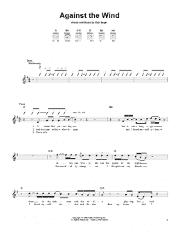 page one of Against The Wind (Easy Guitar)