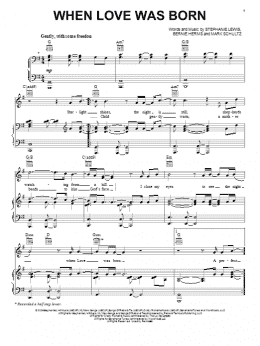 page one of When Love Was Born (Piano, Vocal & Guitar Chords (Right-Hand Melody))