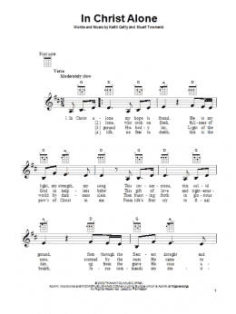 page one of In Christ Alone (Ukulele)