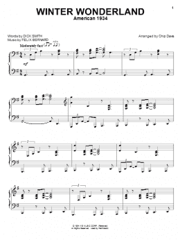 page one of Winter Wonderland (Piano Solo)