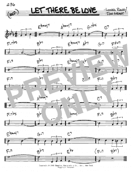 page one of Let There Be Love (Real Book – Melody & Chords – C Instruments)