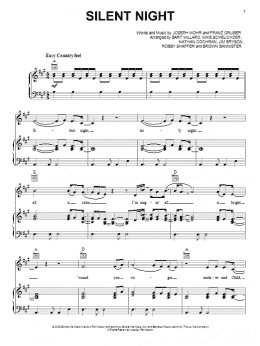 page one of Silent Night (Piano, Vocal & Guitar Chords (Right-Hand Melody))