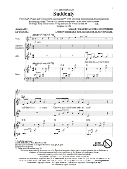 page one of Suddenly (SSA Choir)