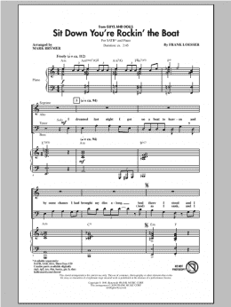 page one of Sit Down You're Rockin' The Boat (SATB Choir)